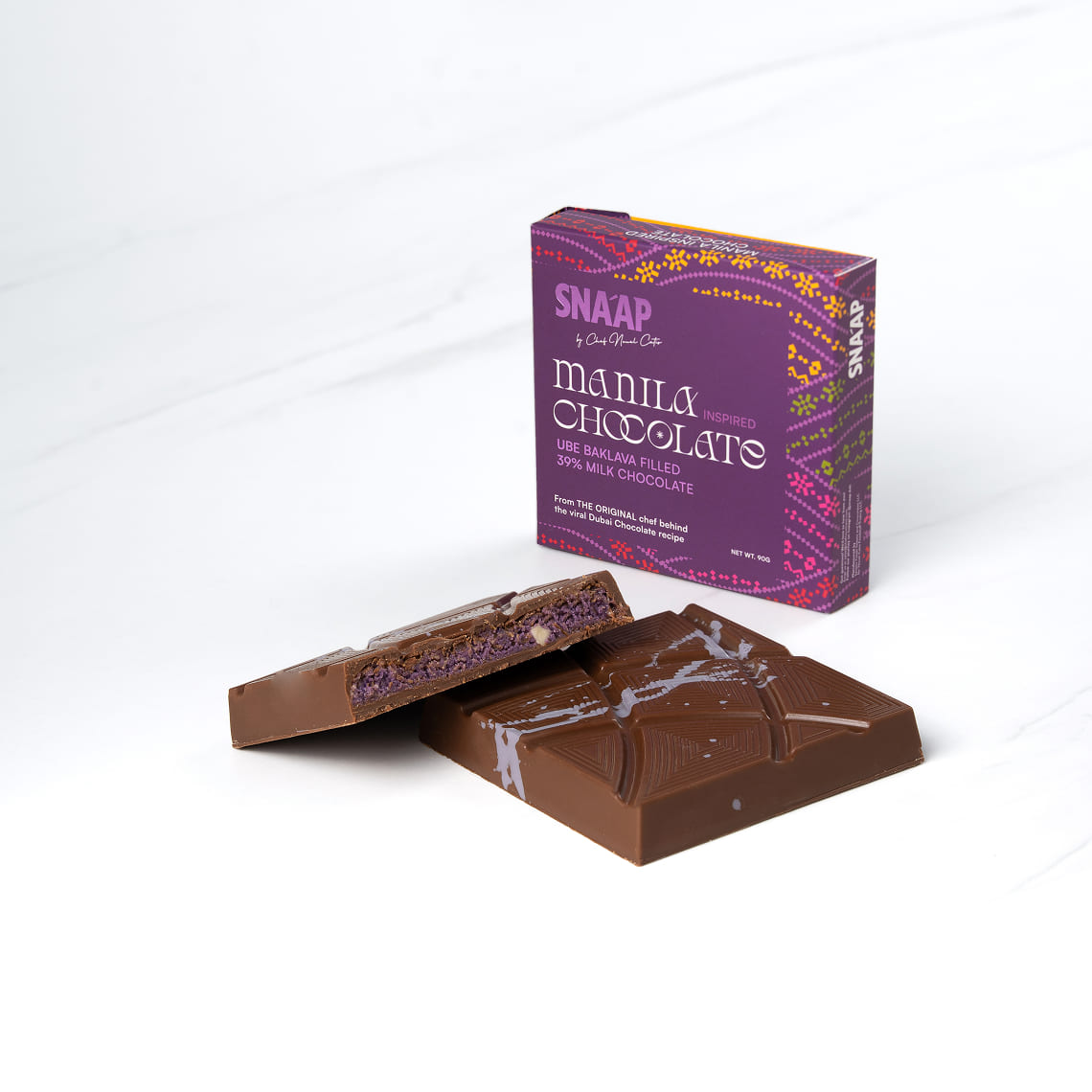 Manila Chocolate – Ube Baklava Filled (90g)