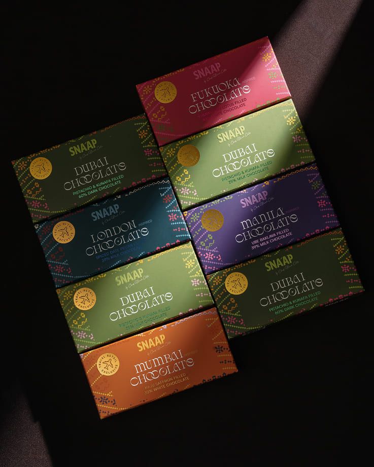 Assortment of city chocolate bars